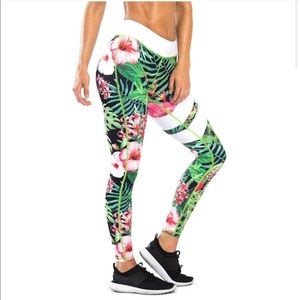 DoYouEven Jungle Floral Palm High Rise Leggings